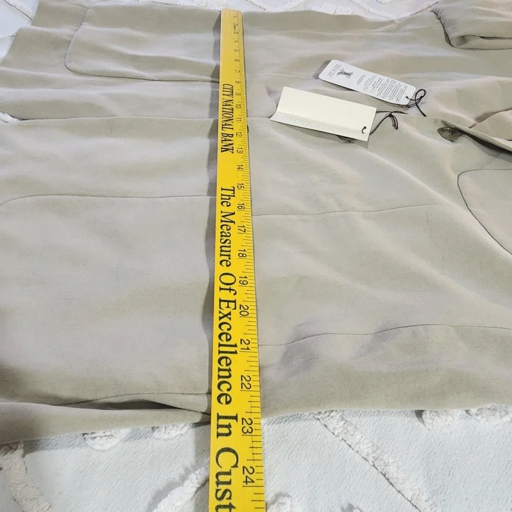 Axis Sports Coat Blazer Suit Jacket Tencel Fiber XL Beige Tan‎ 3 Button Shoulder